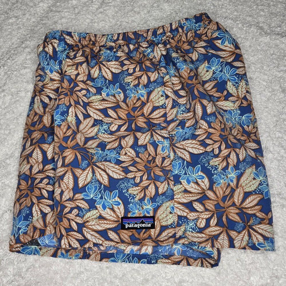 Patagonia Men’s Baggies Shorts Blue Floral Outdoor Size S